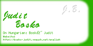 judit bosko business card